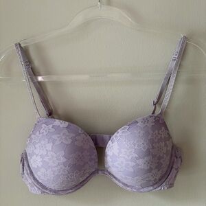 PINK Victoria’s Secret 36B Purple Lace Wear Everywhere Super Push Up Bra